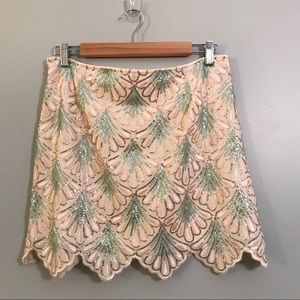 Anthropology Alya Sequin Skirt